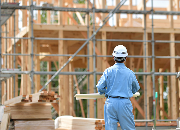 木造住宅の足場設置工事